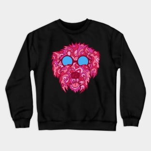 Cool Cockapoo in Pinks Crewneck Sweatshirt